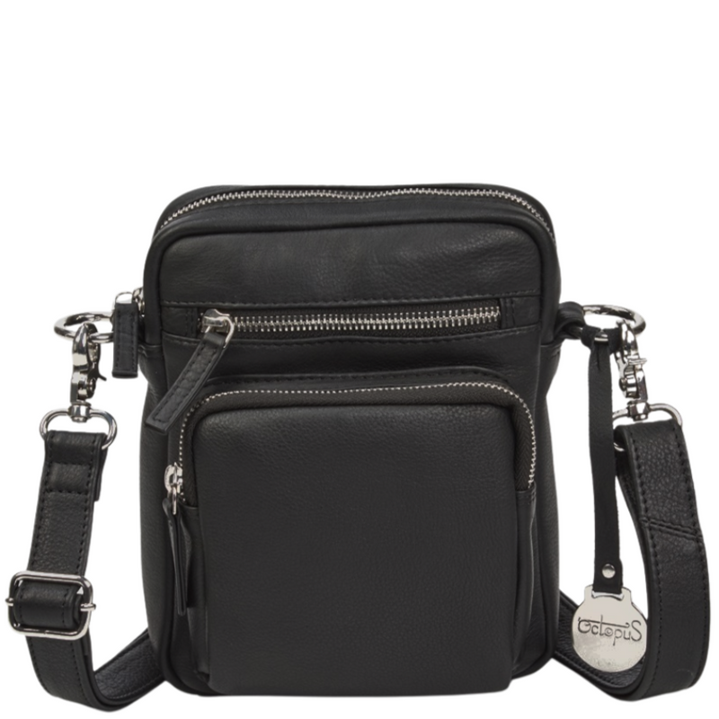 Style Orbit i sort. Perfekt unisex skulder- og crossbodytaske i smukt kvalitetslæder