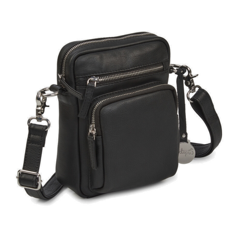 Style Orbit i sort. Perfekt unisex skulder- og crossbodytaske i smukt kvalitetslæder