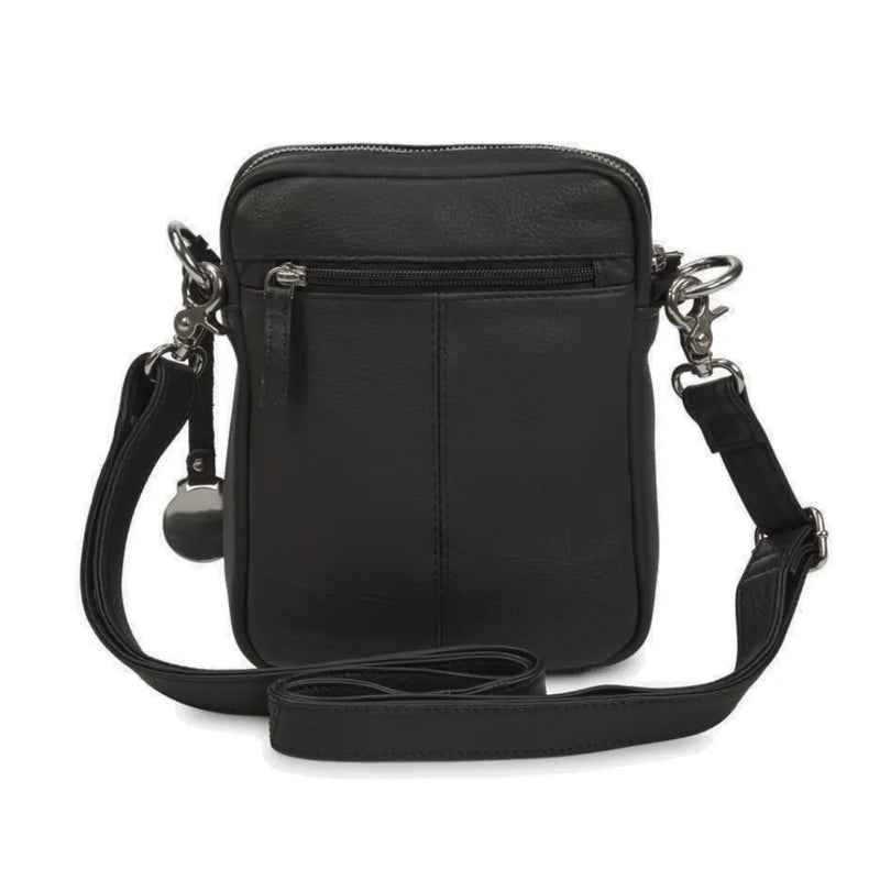 Style Orbit i sort. Perfekt unisex skulder- og crossbodytaske i smukt kvalitetslæder Octopus Denmark